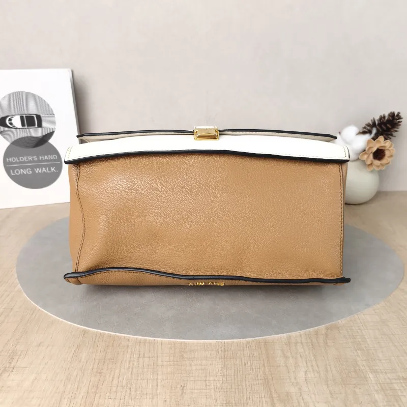 Miumiu Top Handle Bag Top Handle Bag Brown · White Lambskin One Size28 × 14 × 24 cm — cover view 4 of 6
