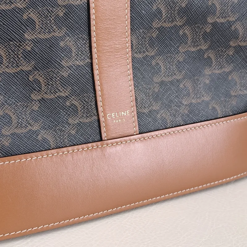 CELINE Crossbody Bag Triomphe Bucket Bag Monogram PVC Medium 24 × 18 × 27 cm — detail view 8 of 10