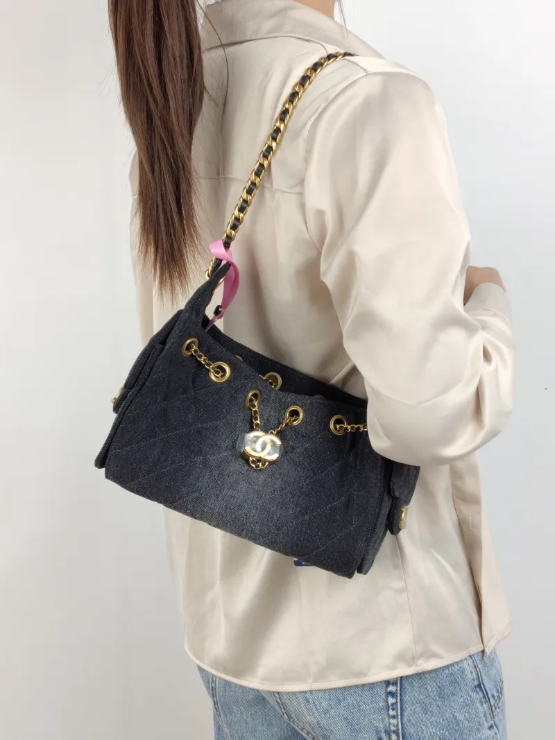 Chanel Crossbody Bag 25Bag Black Mini 22 × 12.5 × 20 cm — on-model view 2 of 2