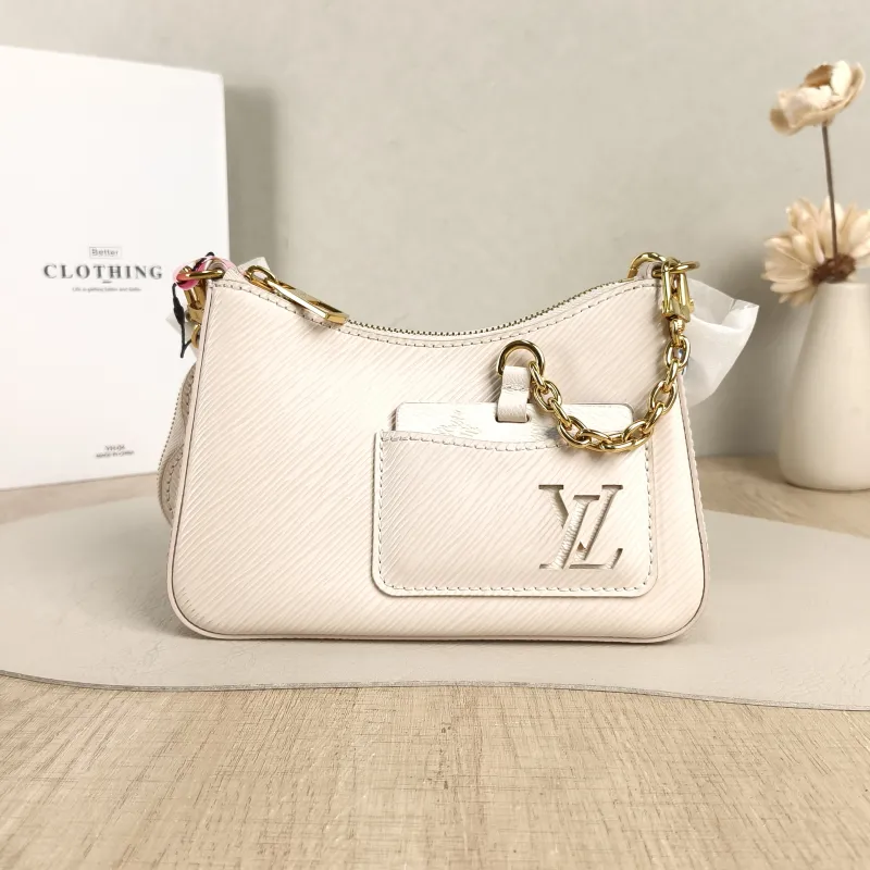 Louis Vuitton Shoulder Bag MARELLINI White Epi Embossed Calfskinmini19 × 6.5 × 13.5 cm