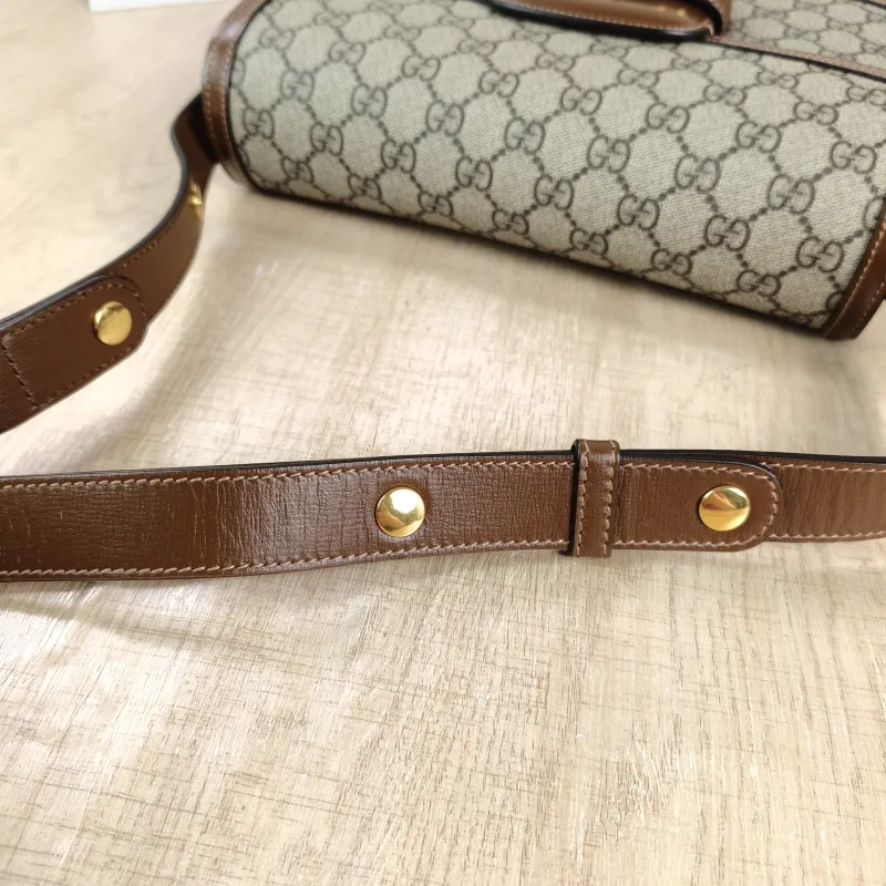 GUCCI Shoulder Bag Horsebit 1955 Horsebit Medium Monogram PVC Medium 25 × 8 × 18 cm — detail view 5 of 11