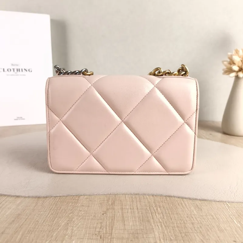 Chanel Crossbody Bag 19Bag WOC Pink SL ambskin Mini 19.2 × 3.5 × 12.3 cm — cover view 5 of 5
