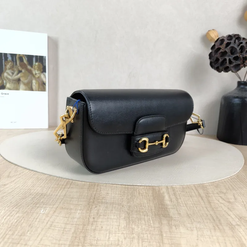 GUCCI Shoulder Bag Horsebit 1955 Horsebit Small Black · Shoulder Strap CC alfskin Small 24 × 5.5 × 13 cm — cover view 4 of 5