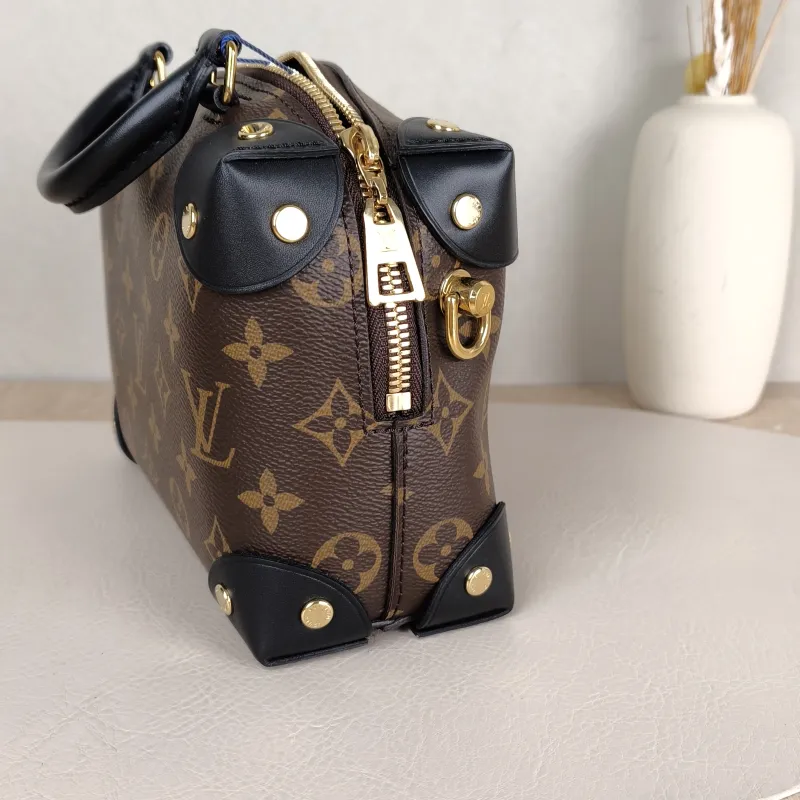 Louis Vuitton Crossbody Bag Petite Malle Souple Box Black PVC One Size 20 × 7.5 × 14 cm — detail view 1 of 13