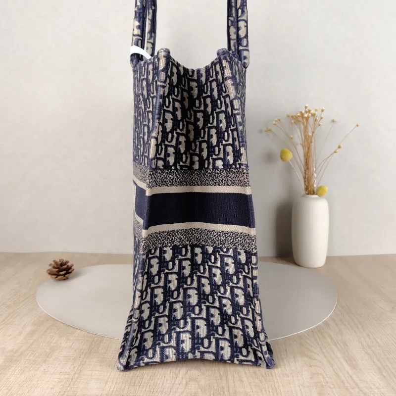 DIOR Top Handle Bag Book Tote Blue Canvas Large42 × 18.5 × 35 cm — detail view 6 of 10
