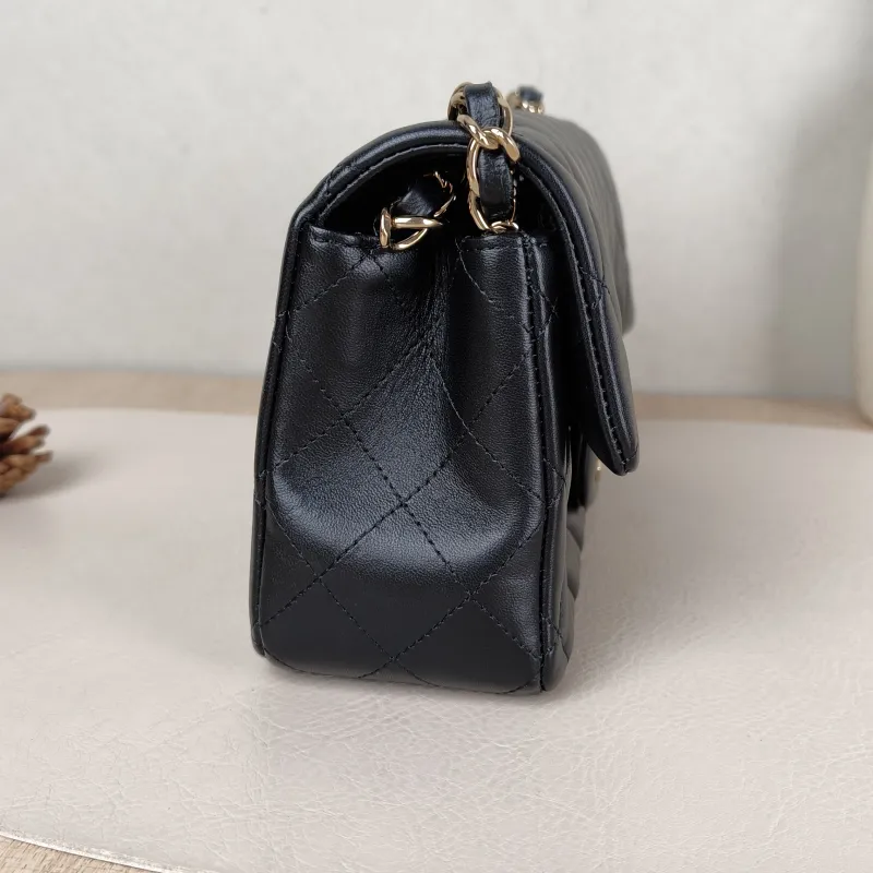 Chanel Crossbody Bag Classic Flap Large Mini CF Mini Black SL ambskin mini 20 × 6 × 12 cm — detail view 1 of 13