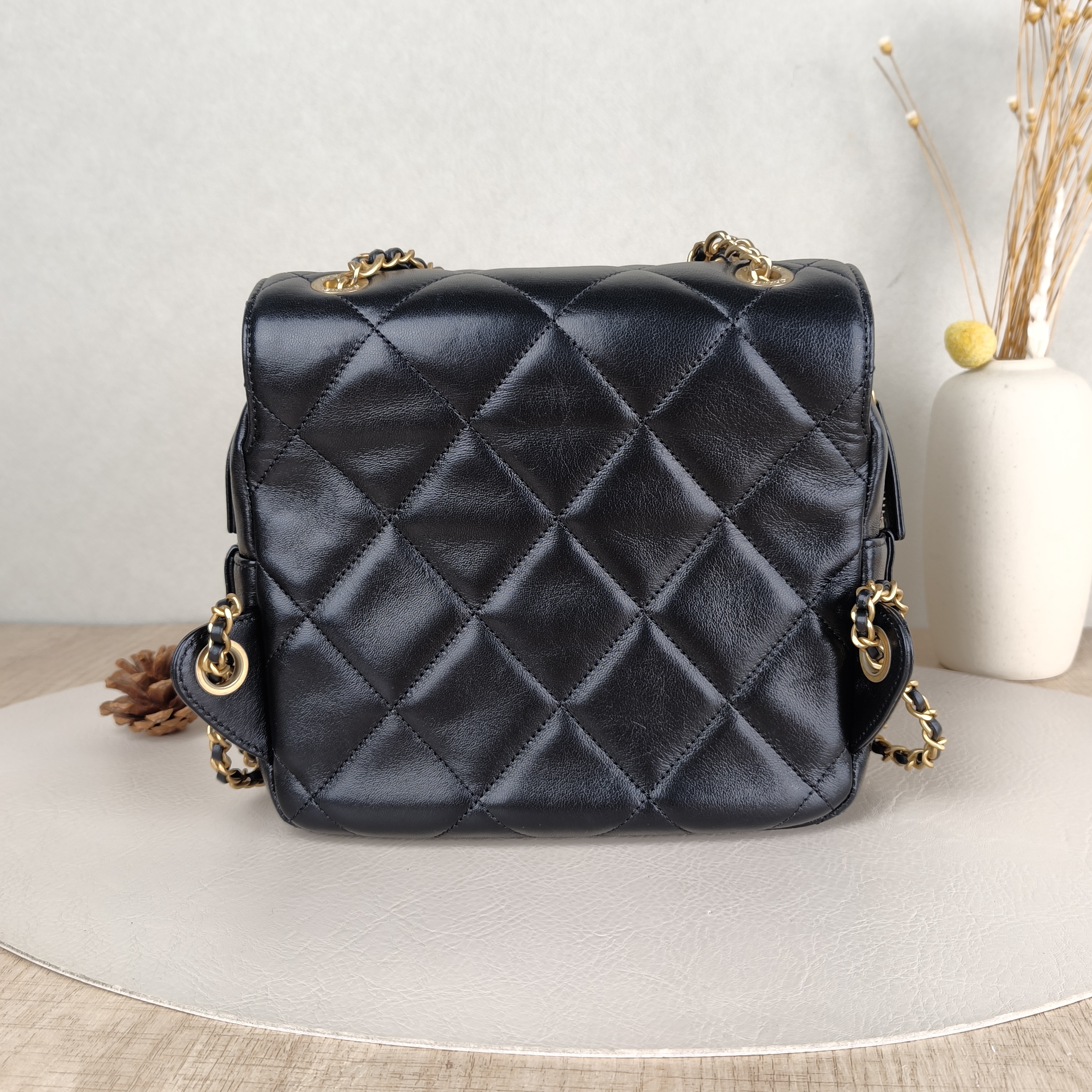 Chanel Backpack Ado Backpack Black Lambskin One Size20 × 7 × 18 cm — cover view 5 of 5