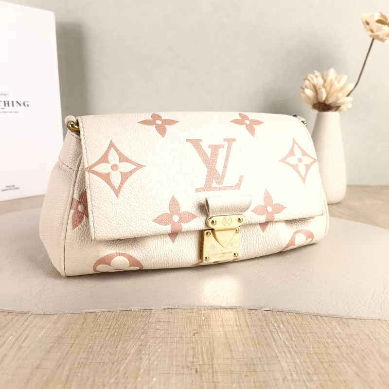 Louis Vuitton Crossbody Bag Favorite White · Pink Empreinte Embossed Calfskin Medium 24 × 9 × 14 cm — cover view 3 of 5