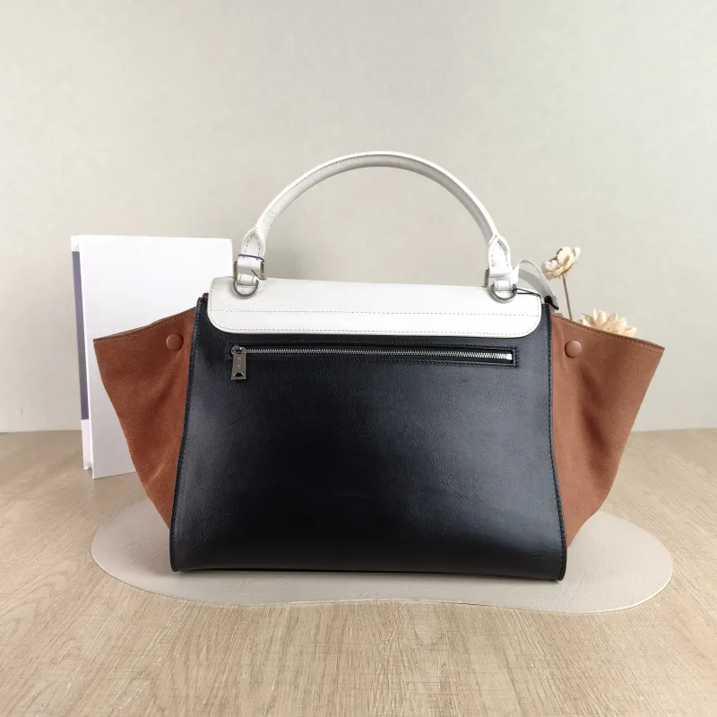 CELINE Crossbody Bag Trapeze Colorblock Calfskin Medium 30 × 15 × 24 cm — cover view 4 of 5