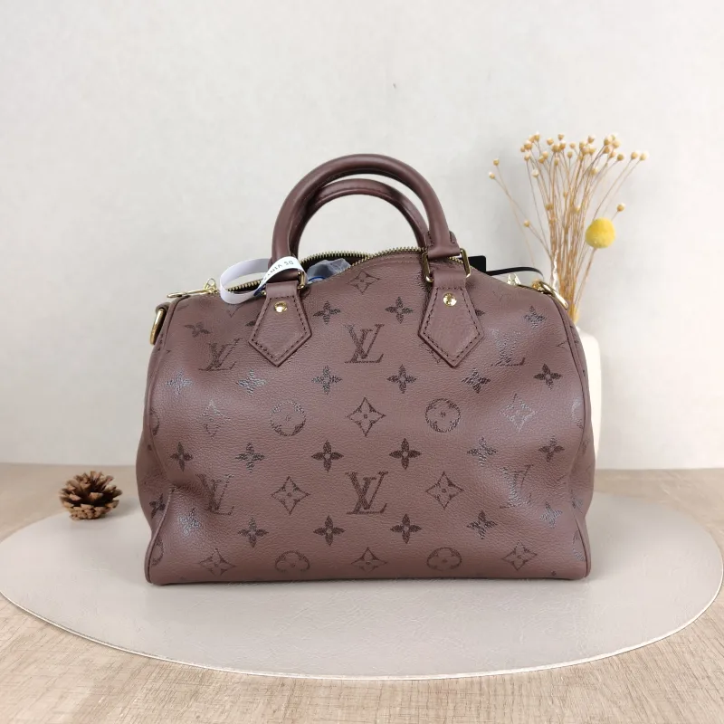 Louis Vuitton Top Handle Bag Speedy Soft 25 Calfskin One Size 25 × 15 × 20 cm