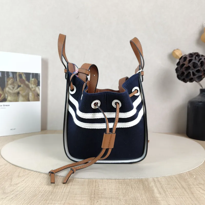 LOEWE Crossbody Bag Hammock White Canvas Mini 17 × 11 × 19.5 cm