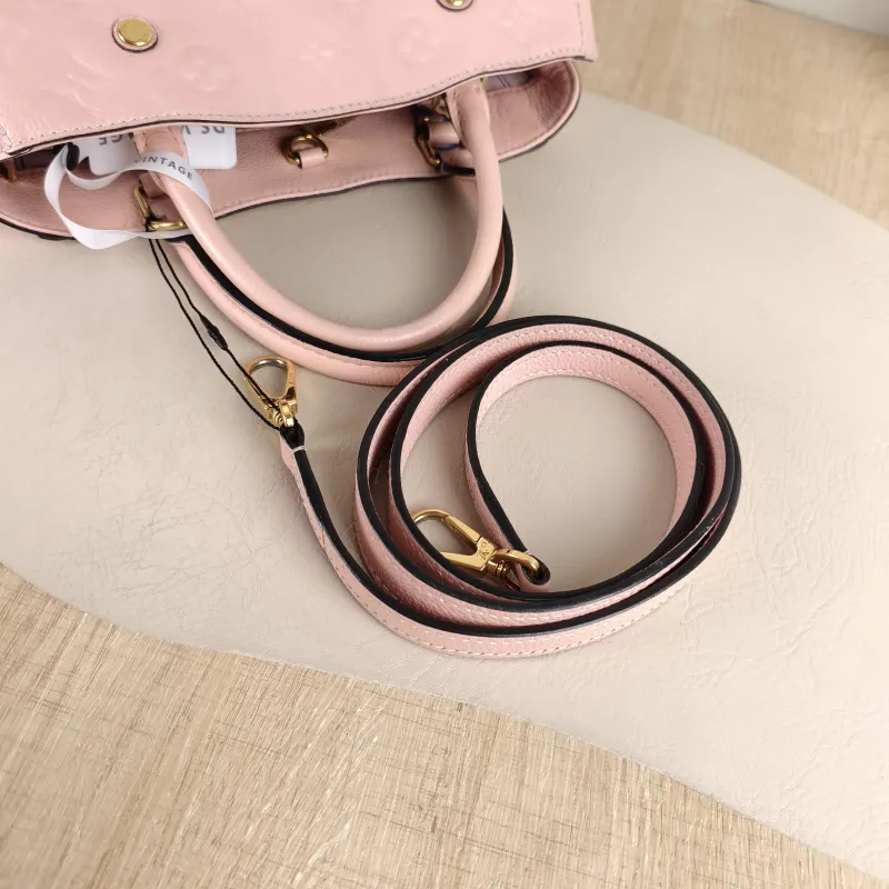 Louis Vuitton Top Handle Bag Montaigne Pink Calfskin BB 29 × 13 × 20 cm — detail view 8 of 11