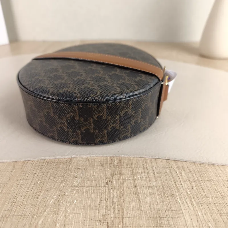 CELINE Crossbody Bag Triomphe Monogram PVC Mini 13.5 × 4 × 13.5 cm — detail view 10 of 10