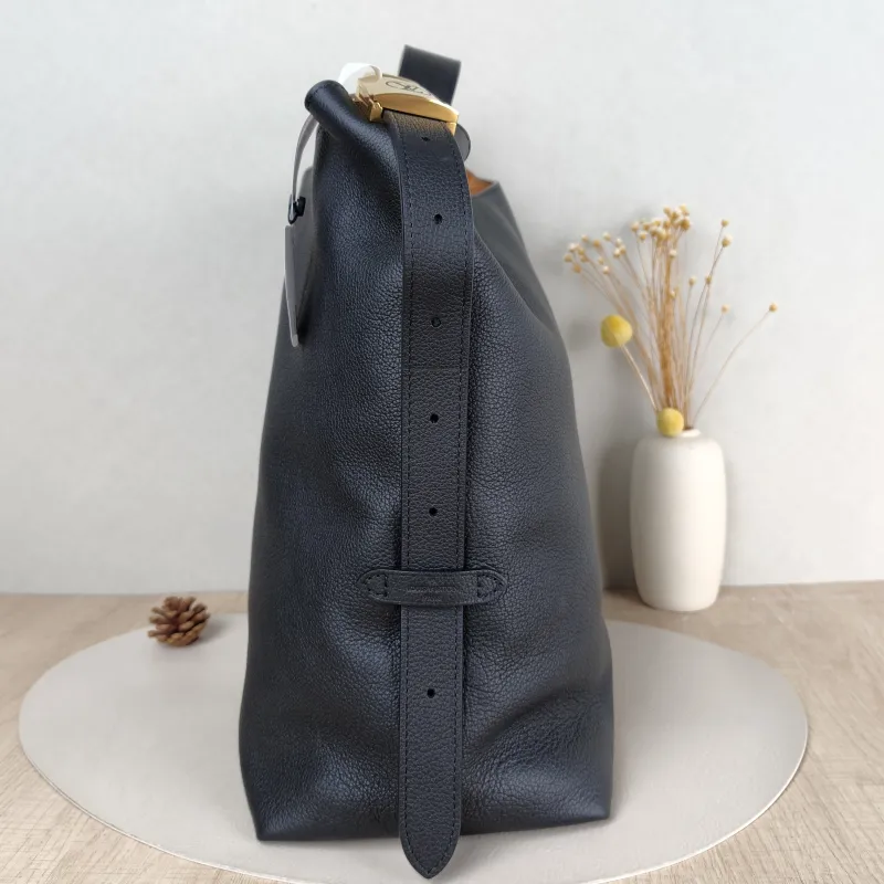 Louis Vuitton Shoulder Bag Low Key Hobo Shoulder Bag Black Calfskin Medium 31 × 18 × 35 cm — detail view 9 of 13