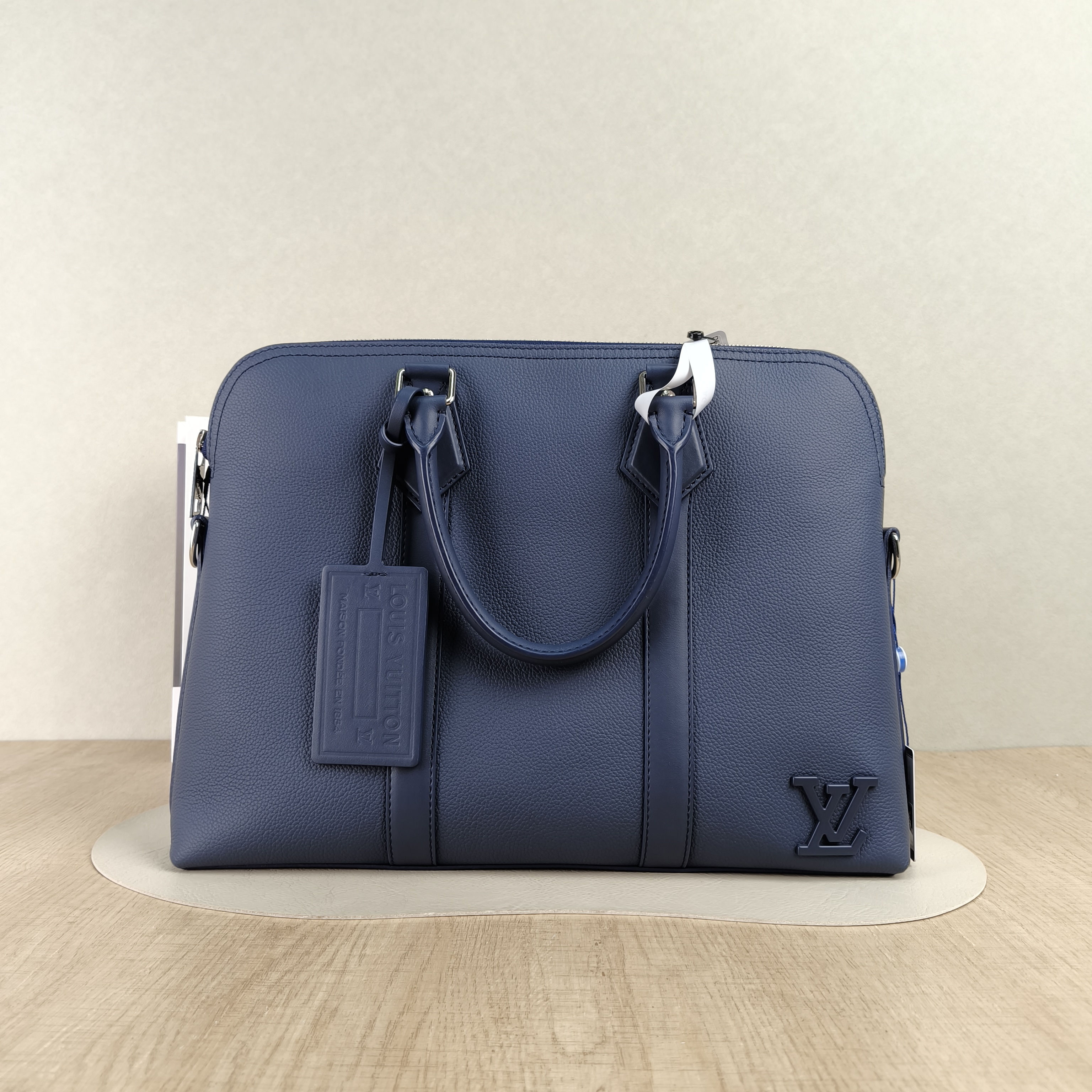 Louis Vuitton Top Handle Bag Takeoff Navy Calfskin One Size39 × 7 × 29 cm