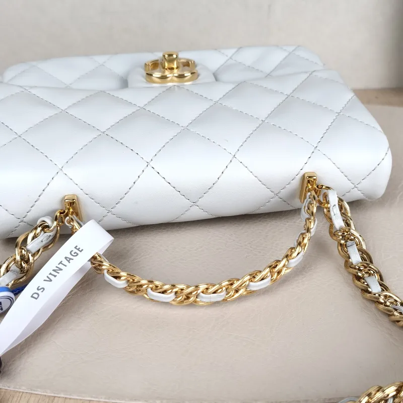 Chanel Crossbody Bag Woven Blue Lambskin One Size 20 × 5 × 13 cm — detail view 10 of 14