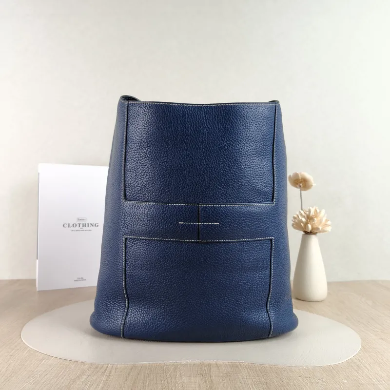 Hermès Shoulder Bag Shoulder Bag Blue TC Calfskin One Size 31 × 11 × 33 cm N — cover view 3 of 4