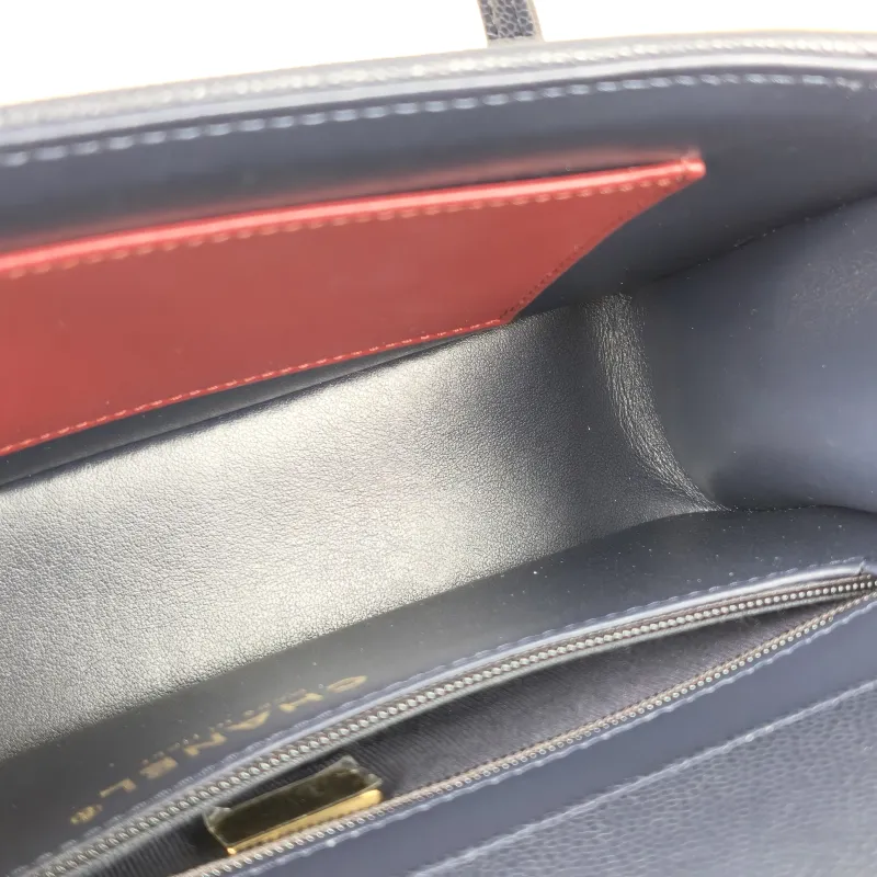 Chanel Shoulder Bag 26p preppy coco Navy Grained Calfskin Small 22 × 7 × 15 cm — detail view 2 of 12