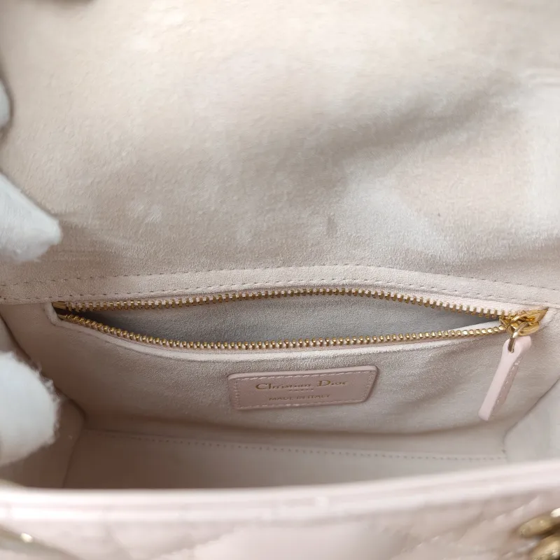 DIOR Top Handle Bag Pink Lambskin Small 20 × 8 × 18 cm — detail view 12 of 12