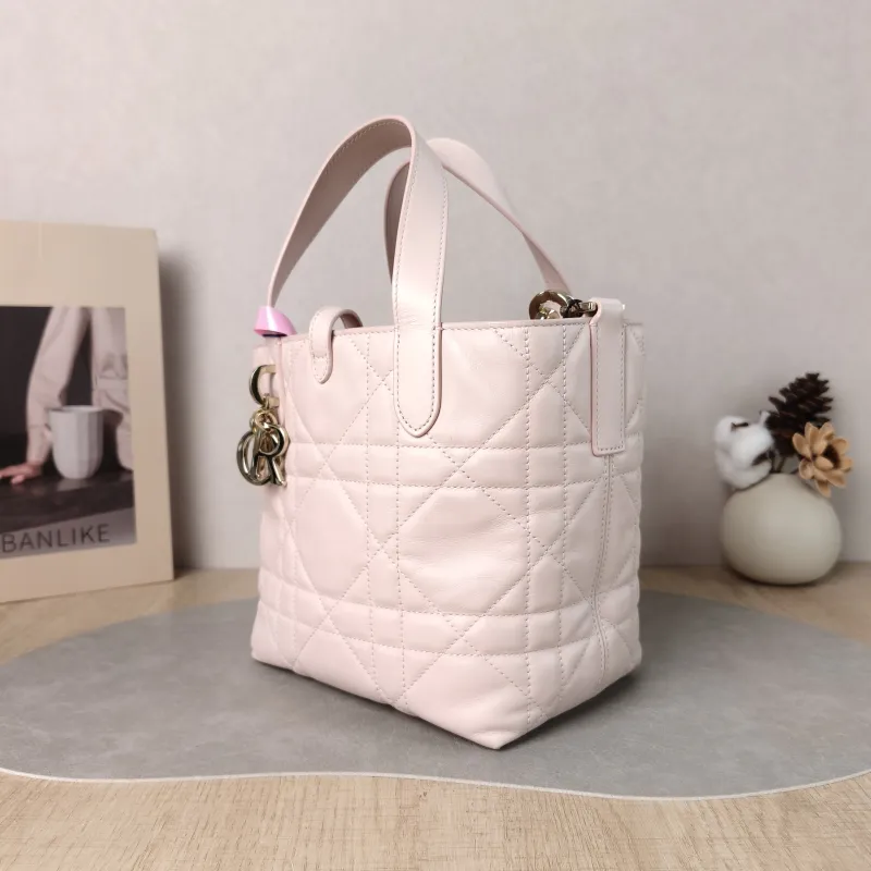 DIOR Top Handle Bag TOUJOURS Edition Pink Calfskin Small 18.5 × 12 × 18.5 cm — cover view 3 of 5