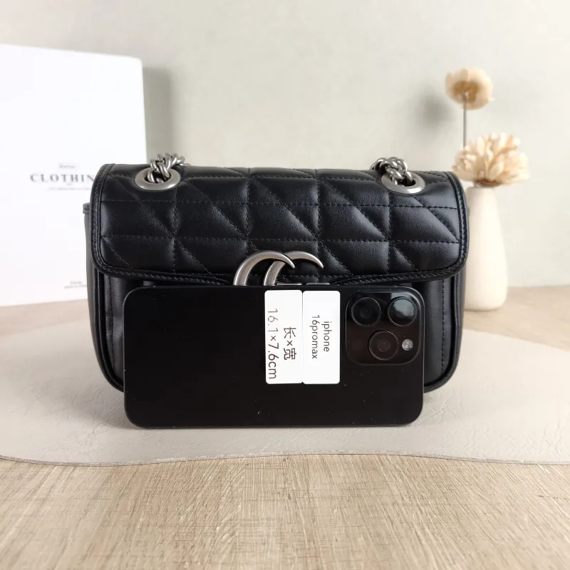 GUCCI Crossbody Bag GG Marmont Small Marmont 22 Calfskin Small 22 × 6 × 13 cm — cover view 4 of 5