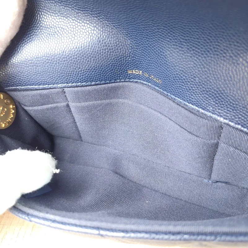 Chanel Crossbody Bagcf Crossbody Bag Blue Grained Calfskin One Size17.5 × 4 × 10 cm — detail view 5 of 12