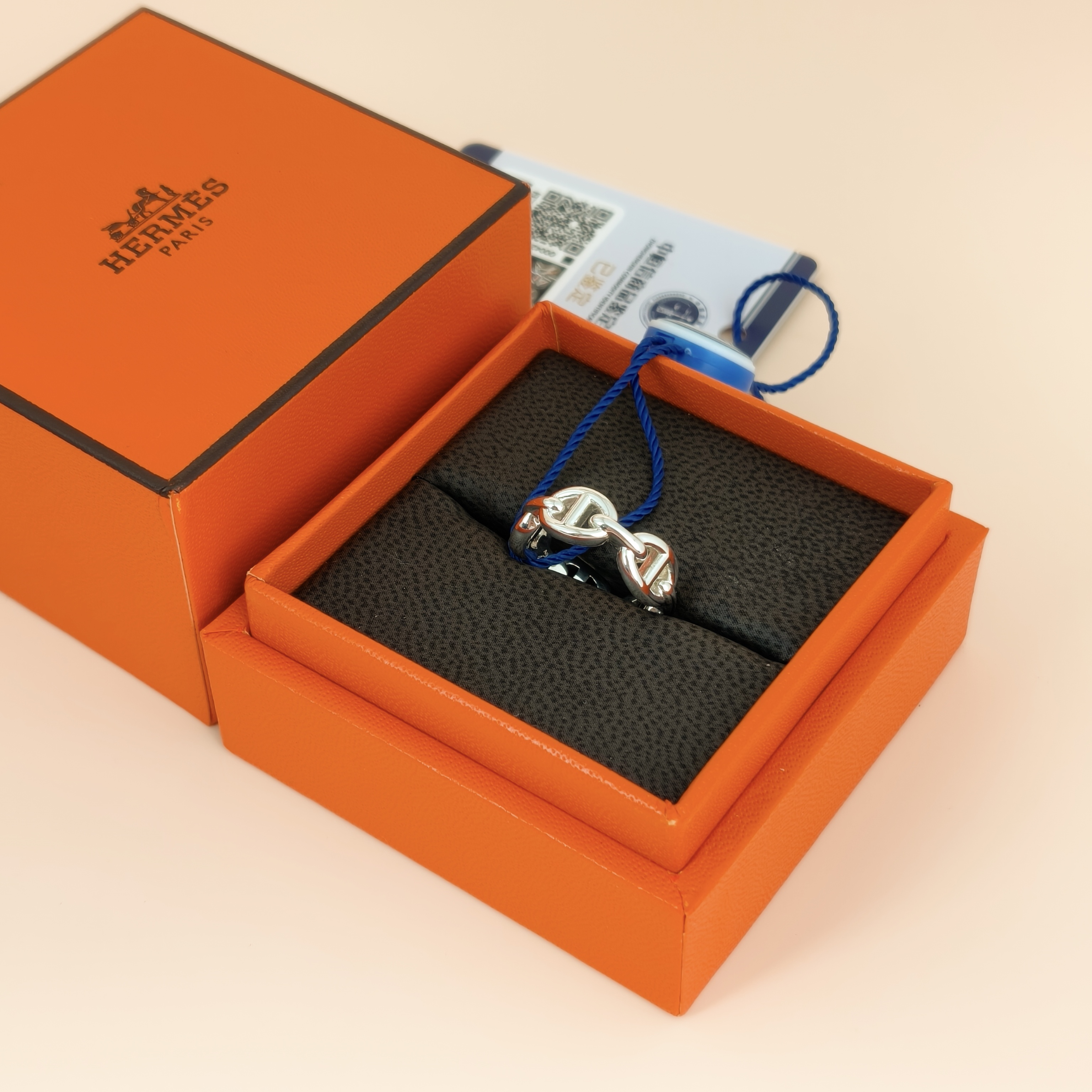 Hermès Ring Chaine d'Ancre Enchainee Ring Silver925 47 EU — cover view 4 of 7