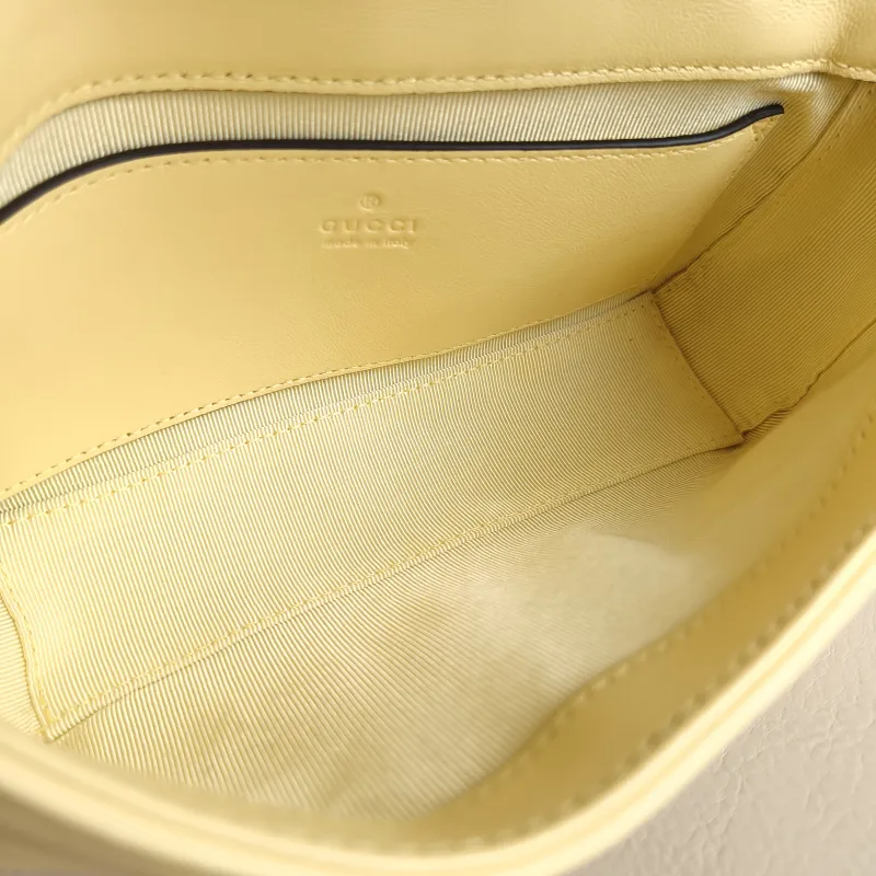 GUCCI Crossbody Bag GG Marmont Small Marmont 22 Yellow Lambskin Small 22 × 6 × 13 cm — detail view 1 of 10