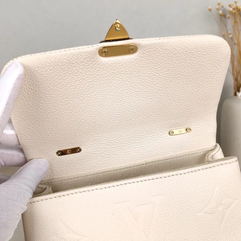 Louis Vuitton Crossbody Bag MADELEINE White Monogram Empreinte Embossed Calfskin BB 24 × 8.5 × 17 cm — detail view 9 of 14