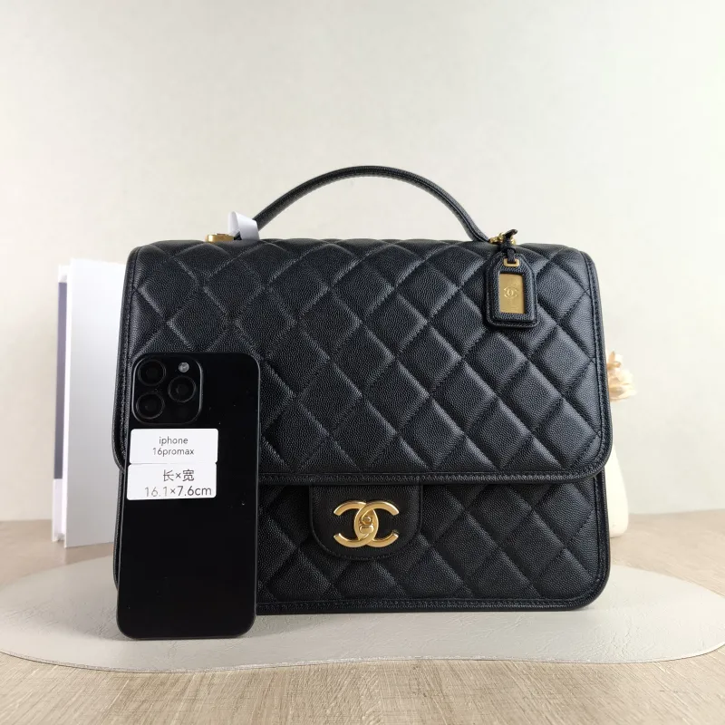 Chanel Backpack Backpack Black with Gold-Tone Hardware Grained Calfskin One Size 31 × 10 × 21 cm — cover view 4 of 5