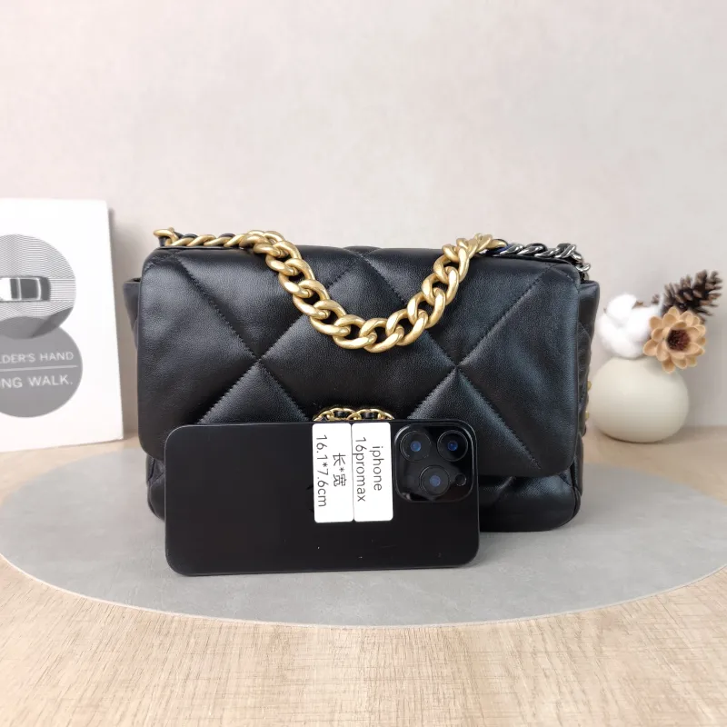 Chanel Crossbody Bag 19Bag Black SL ambskin Small 26 × 9 × 16 cm Microchip Edition — cover view 3 of 5