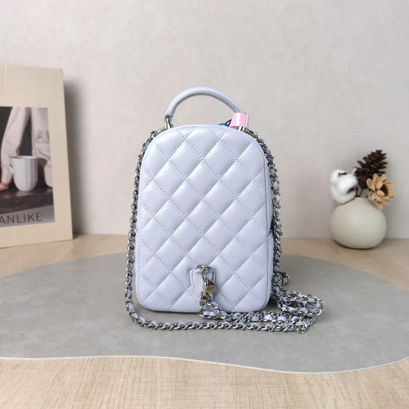 Chanel Backpack Mini Backpack Collection Blue Calfskin One Size 13 × 9 × 18 cm — cover view 3 of 5