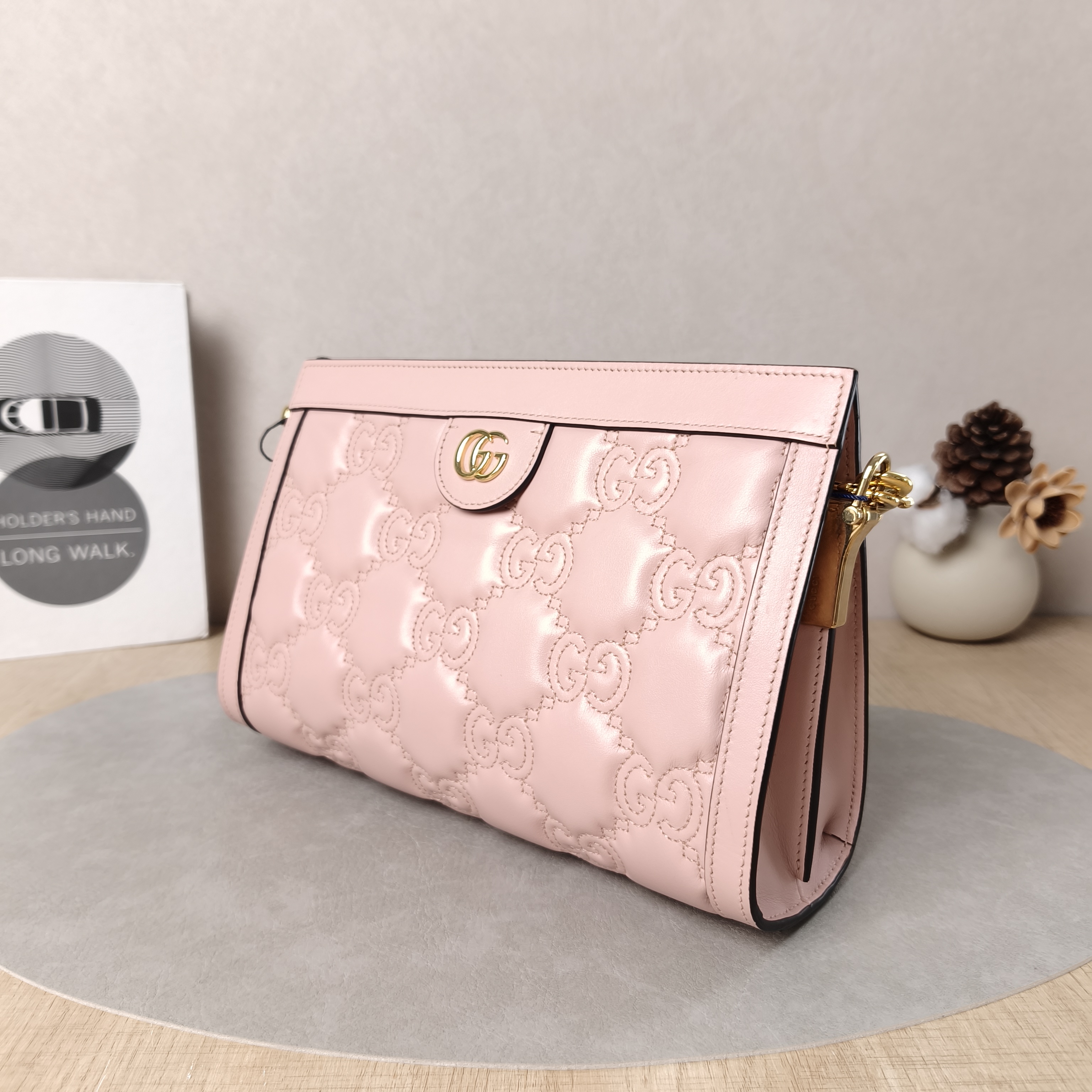 GUCCI Crossbody Bag GG matelasse Pink Lambskin Small26 × 8 × 17.5 cm — cover view 3 of 6