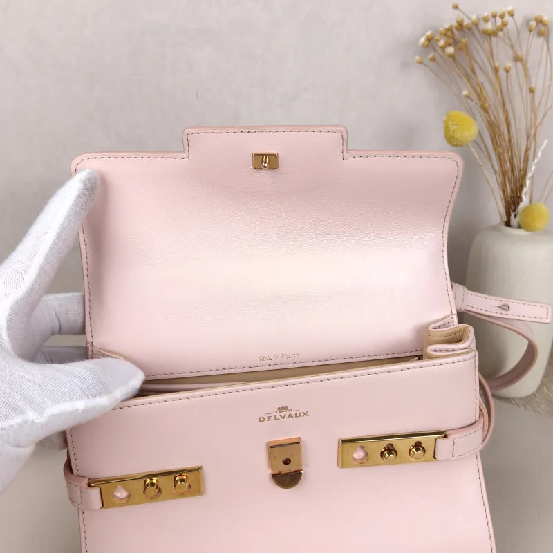 DELVAUX Top Handle Bag Tempete Top Handle Bag Pink Calfskin Small21.5 × 8.5 × 19.5 cm — detail view 11 of 11