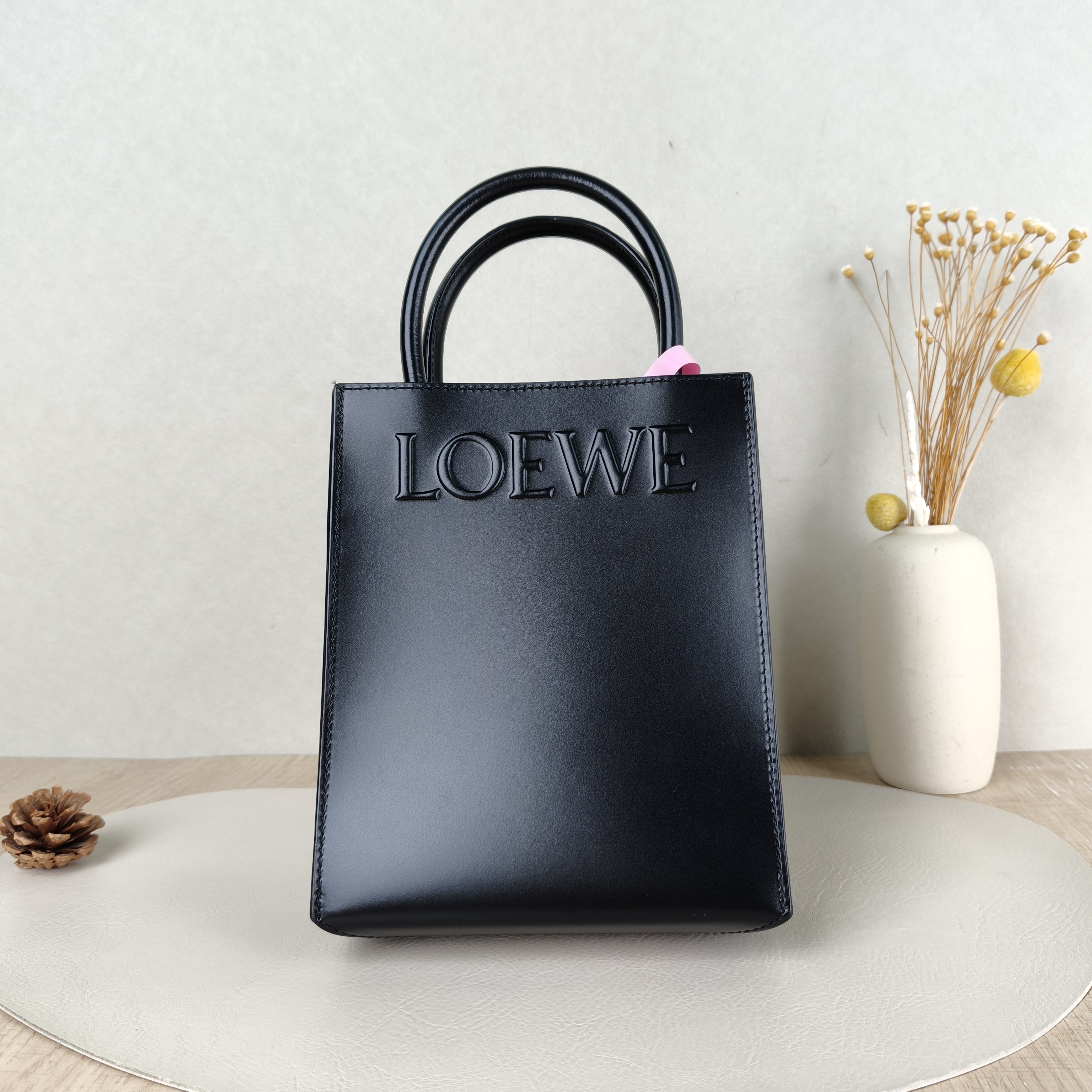 LOEWE Crossbody Bag A5 Tote Black Calfskin One Size17 × 6 × 21 cm