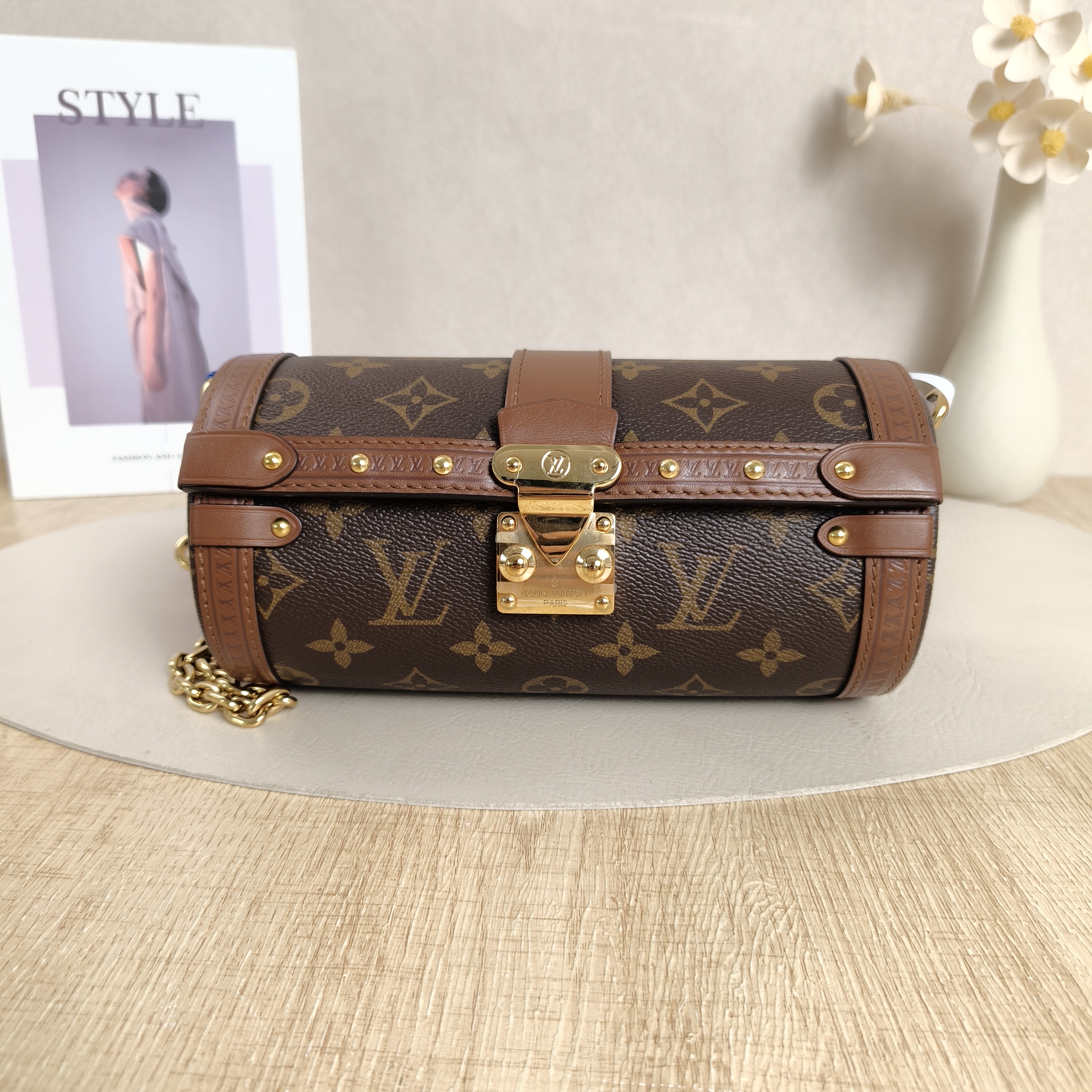 Louis Vuitton Crossbody Bag Papillon Trunk Monogram PVC Small19 × 9 × 9 cm