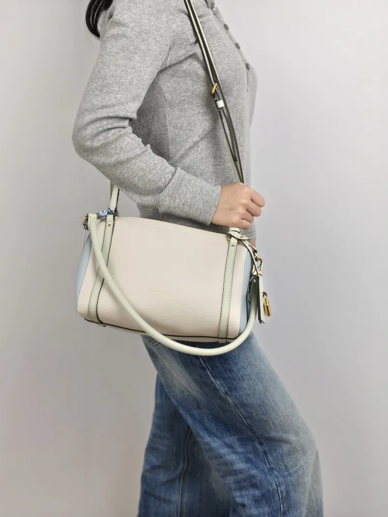 Louis Vuitton Shoulder Bag EXPRESS Shoulder Bag White · Blue Green Calfskin Small 26 × 13.5 × 17 cm — on-model view 3 of 3
