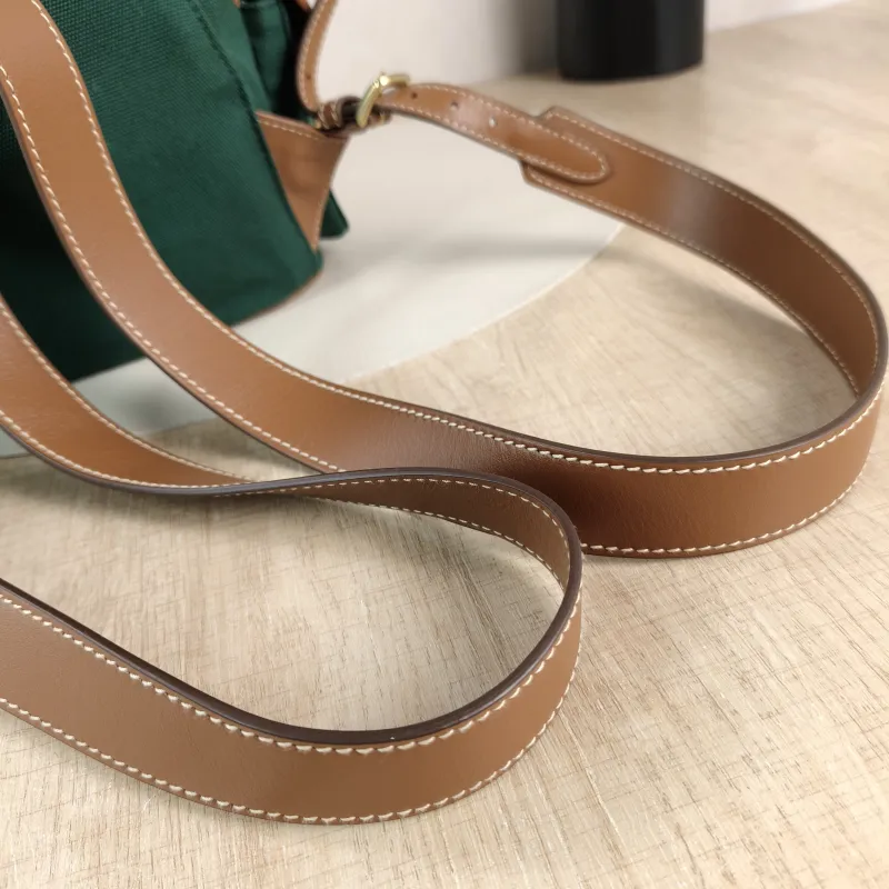 Miumiu Backpack Backpack Green Canvas Large 25 × 12.5 × 29.5 cm — detail view 9 of 12