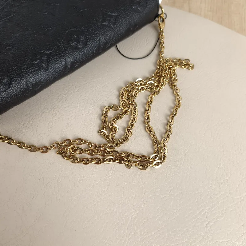Louis Vuitton Crossbody Bag Pochette Félicie Black Calfskin Small21 × 3 × 12 cm — detail view 12 of 14