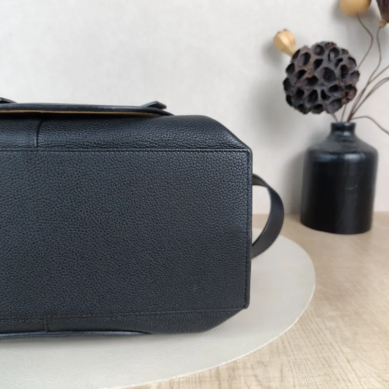 LOEWE Crossbody Baggate handbag Top Handle Bag Black Calfskin Small30 × 12 × 23.5 cm — detail view 7 of 12