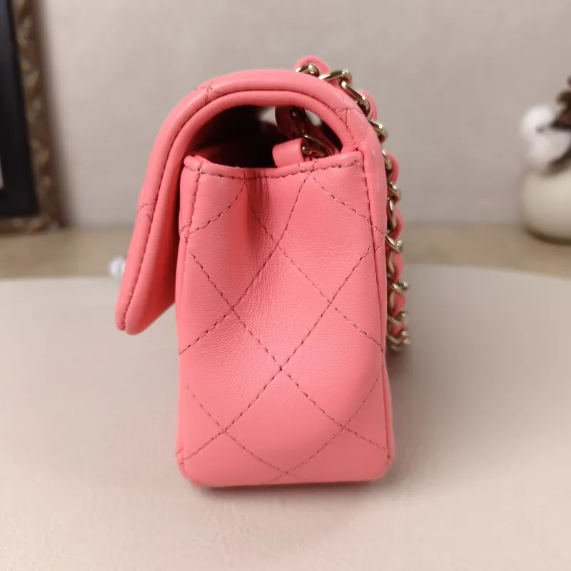 Chanel Crossbody Bag Classic Flap Large Mini CF Mini Pink Lambskin mini20 × 6 × 12 cm — cover view 5 of 11