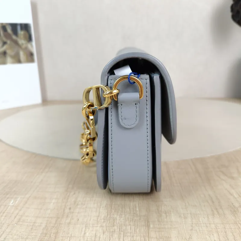 DIOR Crossbody Bag 30Montaigne 30 Avenue Grey Calfskin Small 23 × 6.5 × 13 cm — detail view 11 of 12