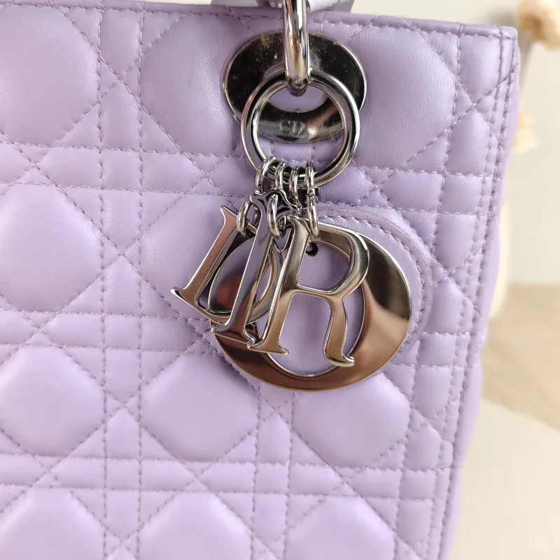 DIOR Top Handle Bag Lady Lady Dior Bag Calfskin Medium 24 × 12 × 21 cm — detail view 11 of 11