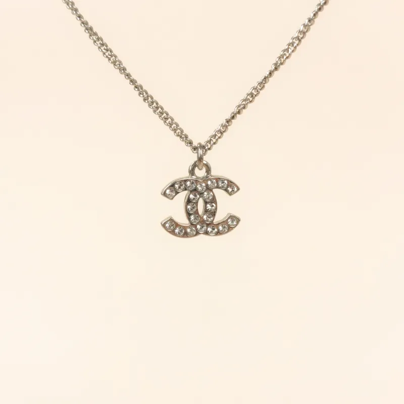 Chanel Necklace c Necklace Silver One Size42cm