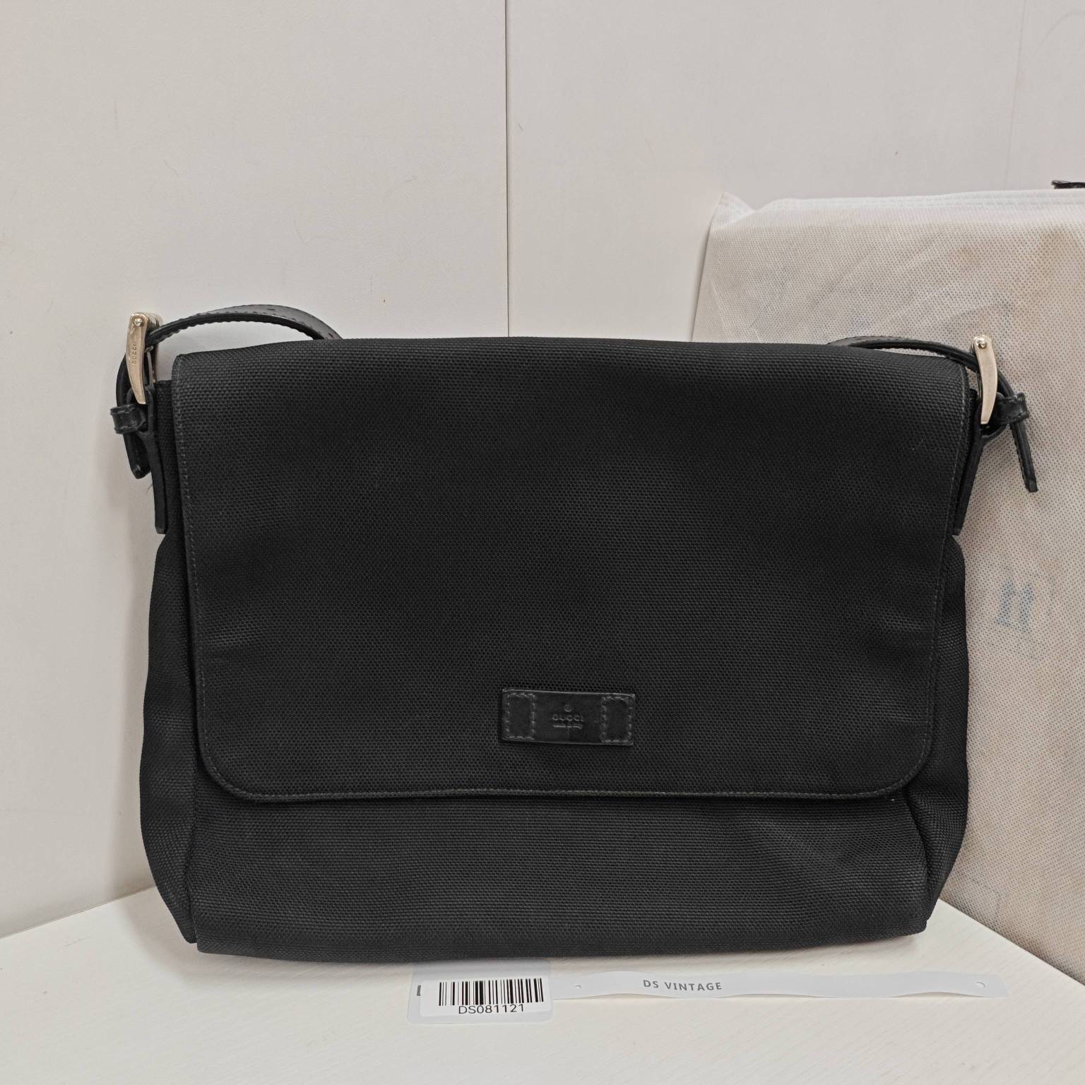 GUCCI Shoulder Bag Black Canvas · 30*26
