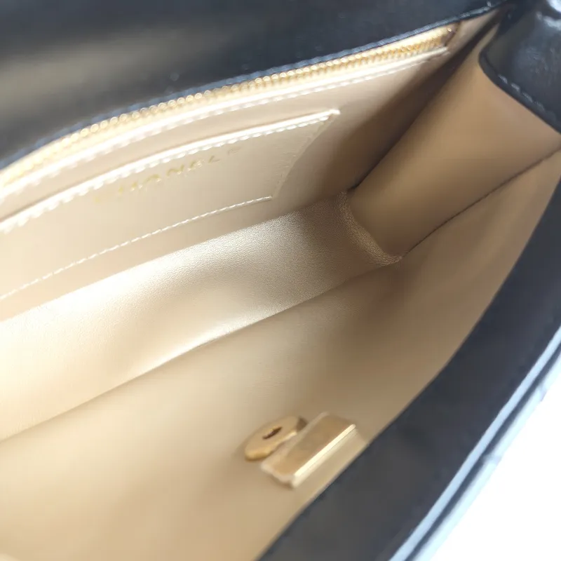 Chanel Crossbody Bag 24c mini Black Lambskin One Size 20.5 × 6 × 14 cm — detail view 9 of 13