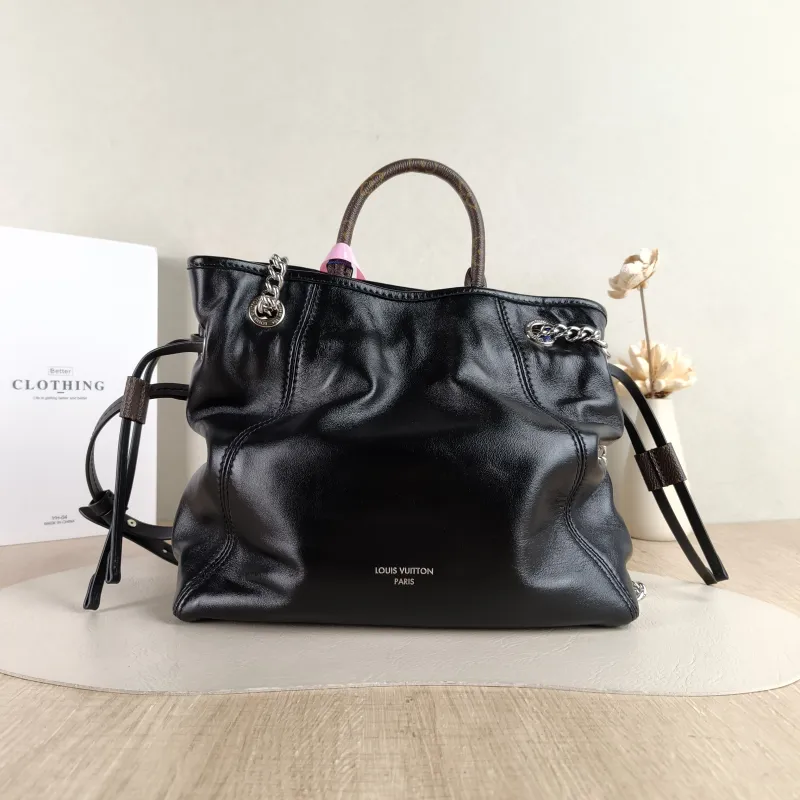 Louis Vuitton Backpack Off Duty Vibe Backpack Black SL ambskin One Size 24 × 10 × 25 cm