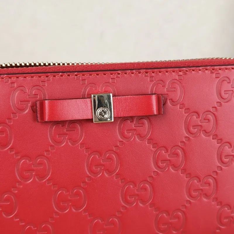 GUCCI Wallet Wallet Red Calfskin19 × 2.5 × 10 cm — detail view 8 of 12