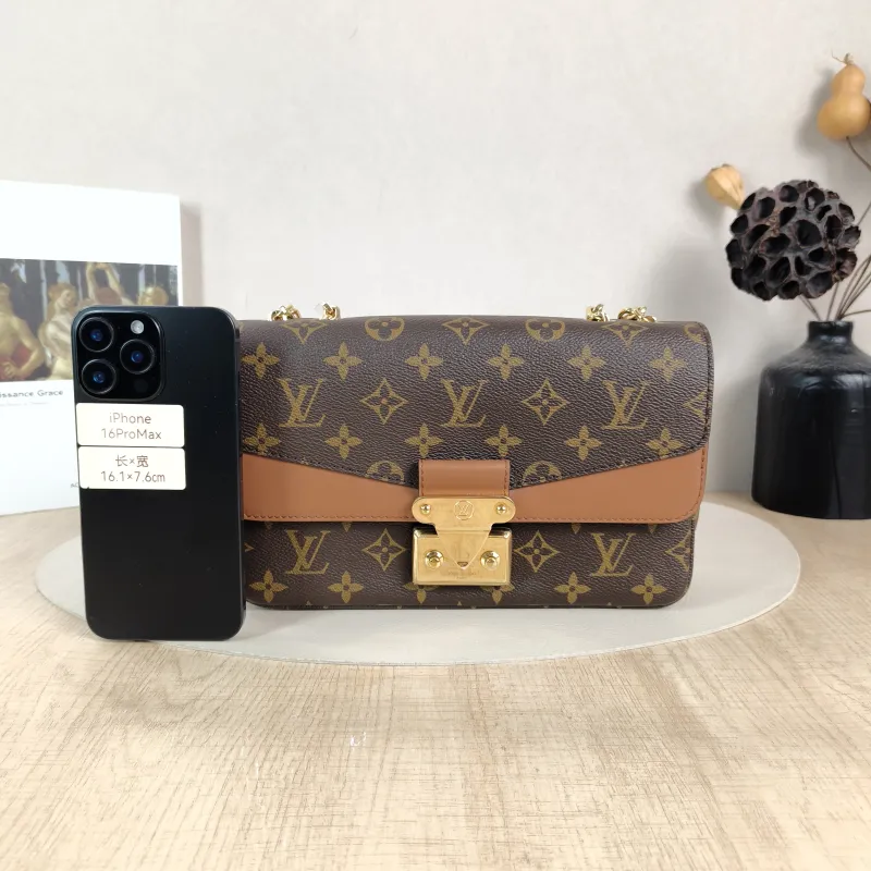 Louis Vuitton Crossbody Bag Marceau Chain Bag Caramel PVC · Calfskin One Size24.5 × 6.5 × 15 cm — cover view 3 of 6