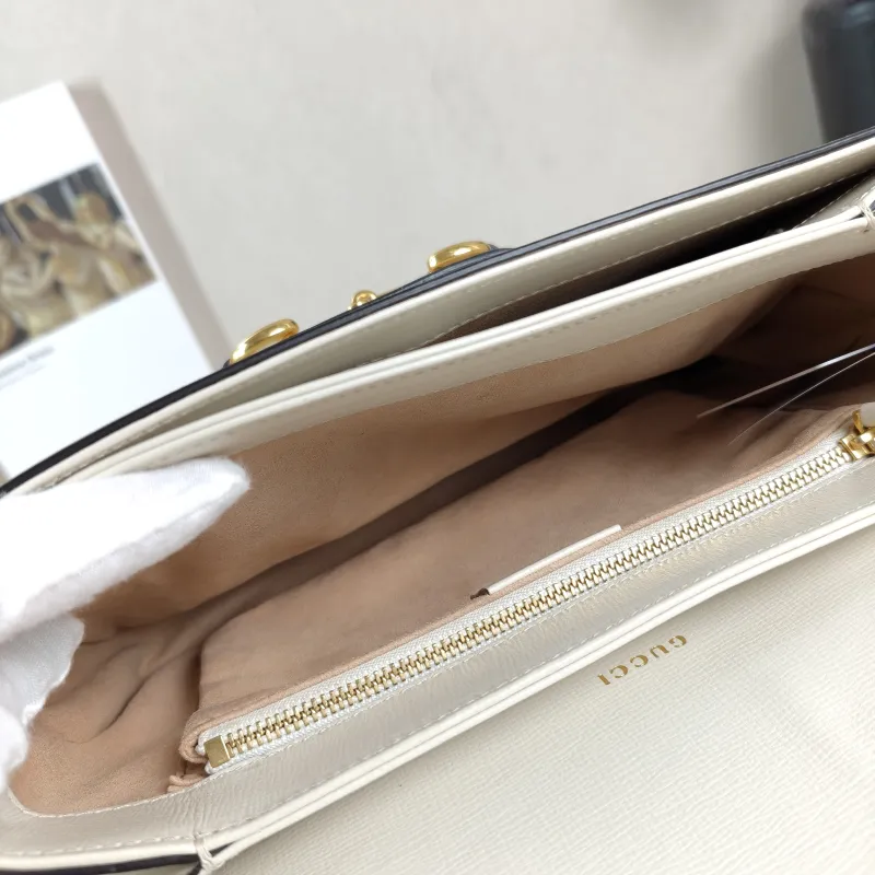 GUCCI Crossbody Bag Horsebit 1955 Horsebit Medium White PVC Medium25 × 8 × 18 cm — detail view 13 of 13